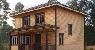 Двухэтажный дом из бруса в Тюмени от Строй-Дом - строительство от 135642 руб.